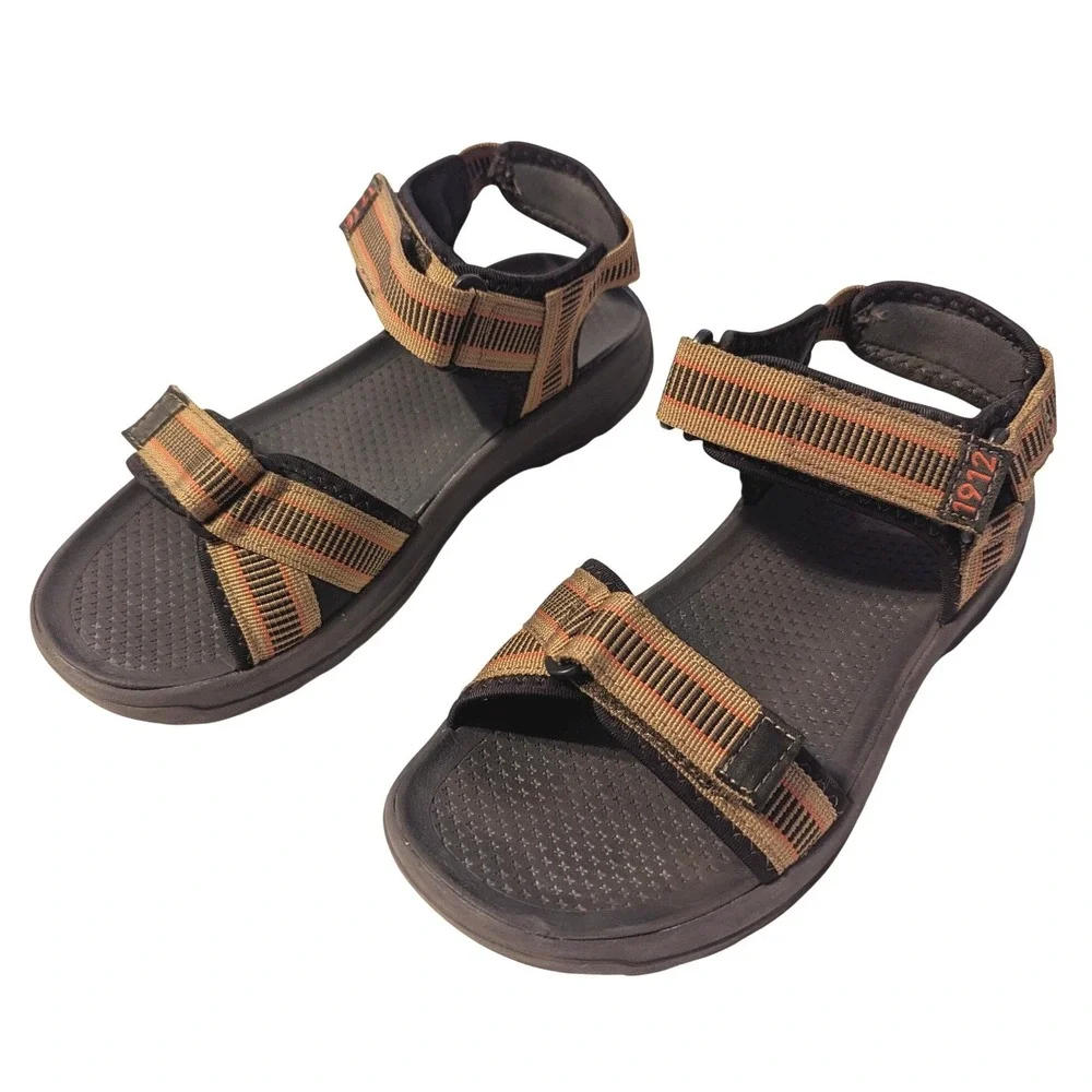 Nunn Bush Mens 1912 Huck Sport River Sandals Tan Multi Hiking Size 8 85010-238